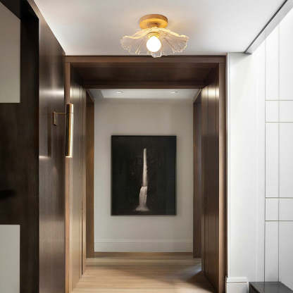 Flower Glass Dining Room Clear Pendant Lights