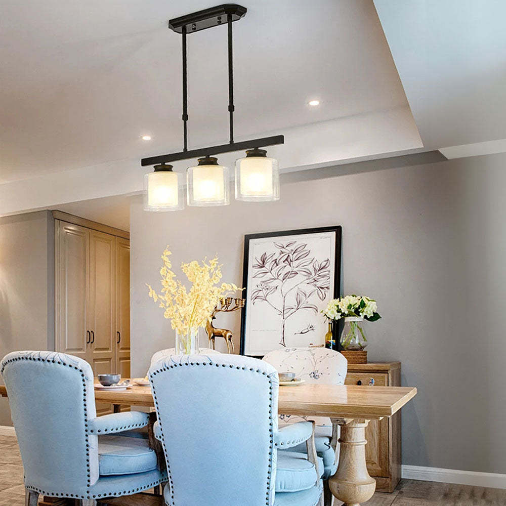 Multi-Bulbs Glass Dining Room Ceiling Lights