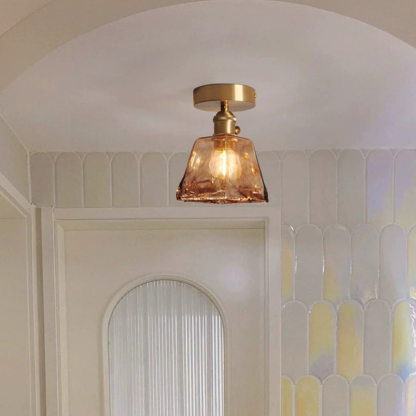 Antique Simple Glass Ceiling Lighting For Bedroom