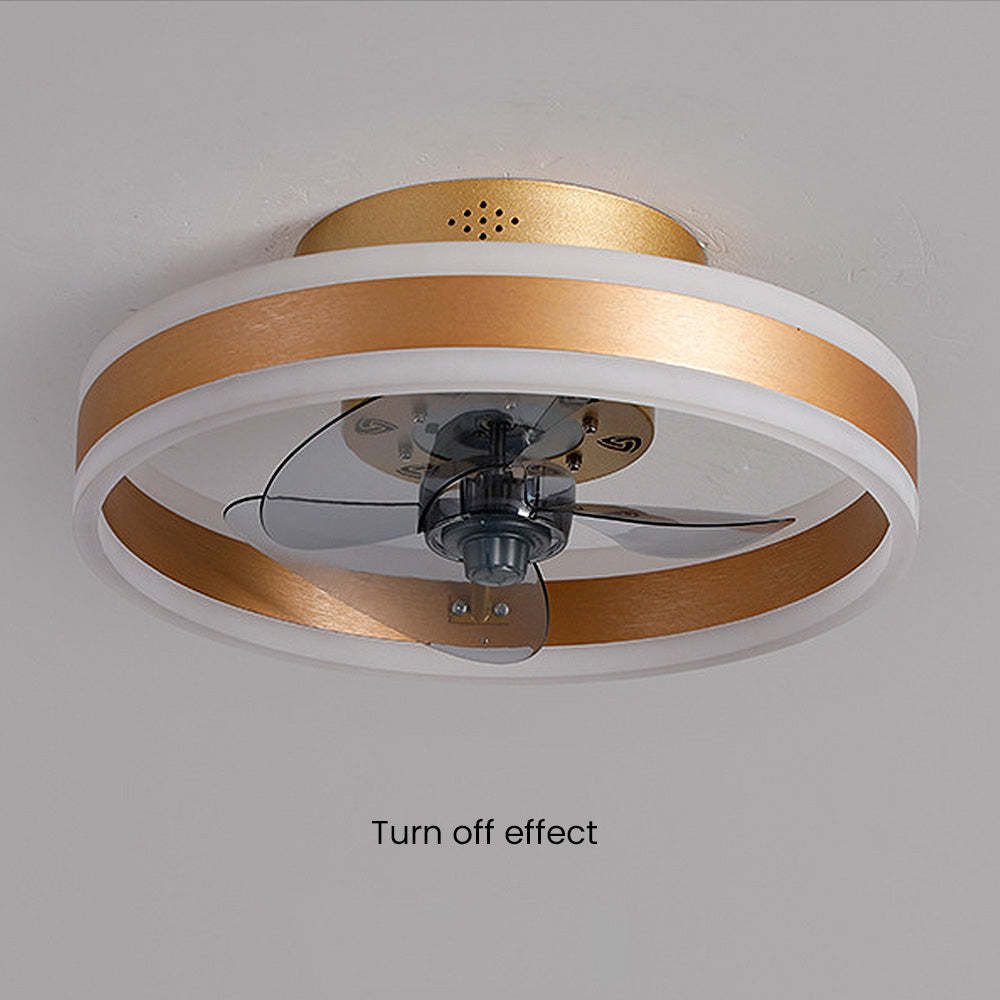 Modern Round Living Room Ceiling Fan With LED Light