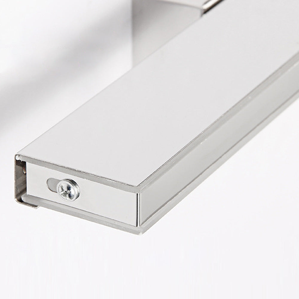 Contemporary Silver Simple Metal Mirror Bathroom Wall Light
