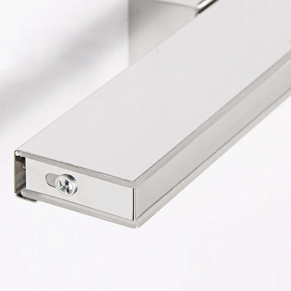 Contemporary Silver Simple Metal Mirror Bathroom Wall Light