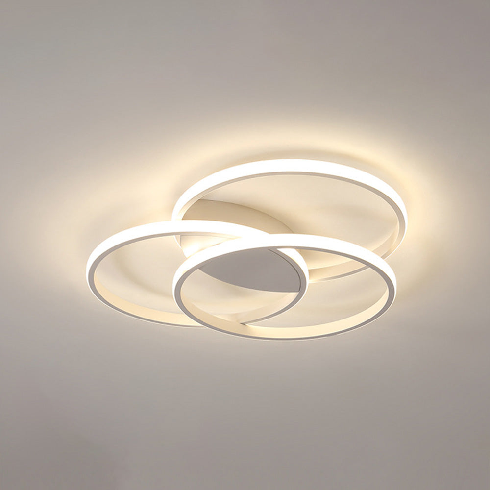 Modern White Round Iron LED Ceiling Light for Living Room