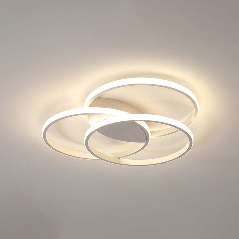 Modern White Round Iron LED Ceiling Light for Living Room