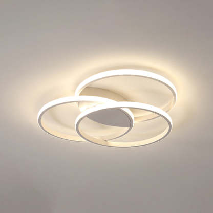 Modern White Round Iron LED Ceiling Light for Living Room