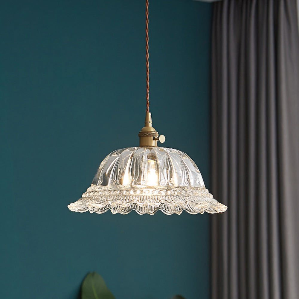 Vintage Glass Globe Pendant Light For Bedroom