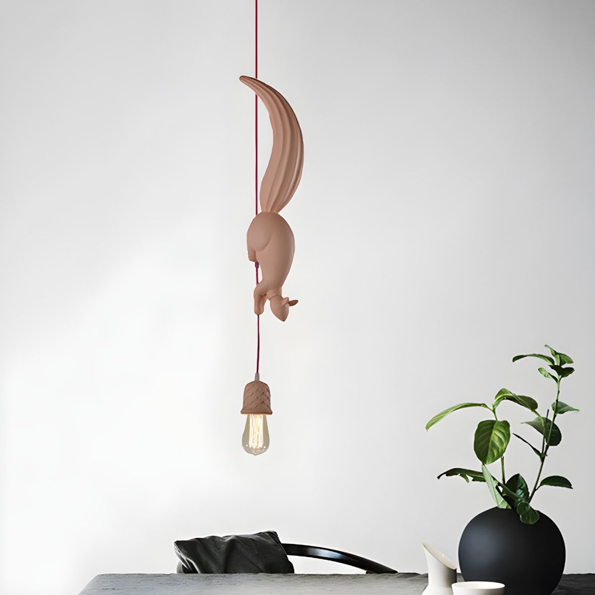 Creative Squirrel Resin Ceiling Pendant Light