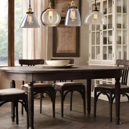 Nordic Simple Clear Glass Bedside Pendant Lighting