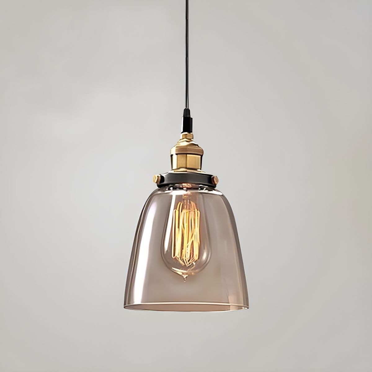 Nordic Simple Clear Glass Bedside Pendant Lighting
