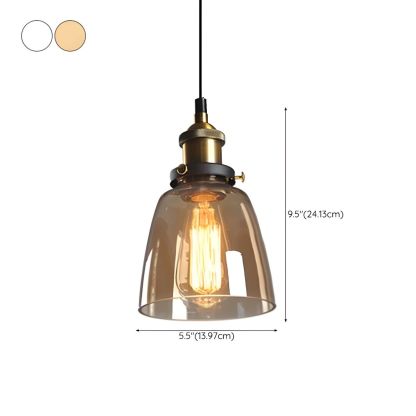 Nordic Simple Clear Glass Bedside Pendant Lighting