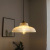 Retro Metal Dome Pendant Light with Glass Shade