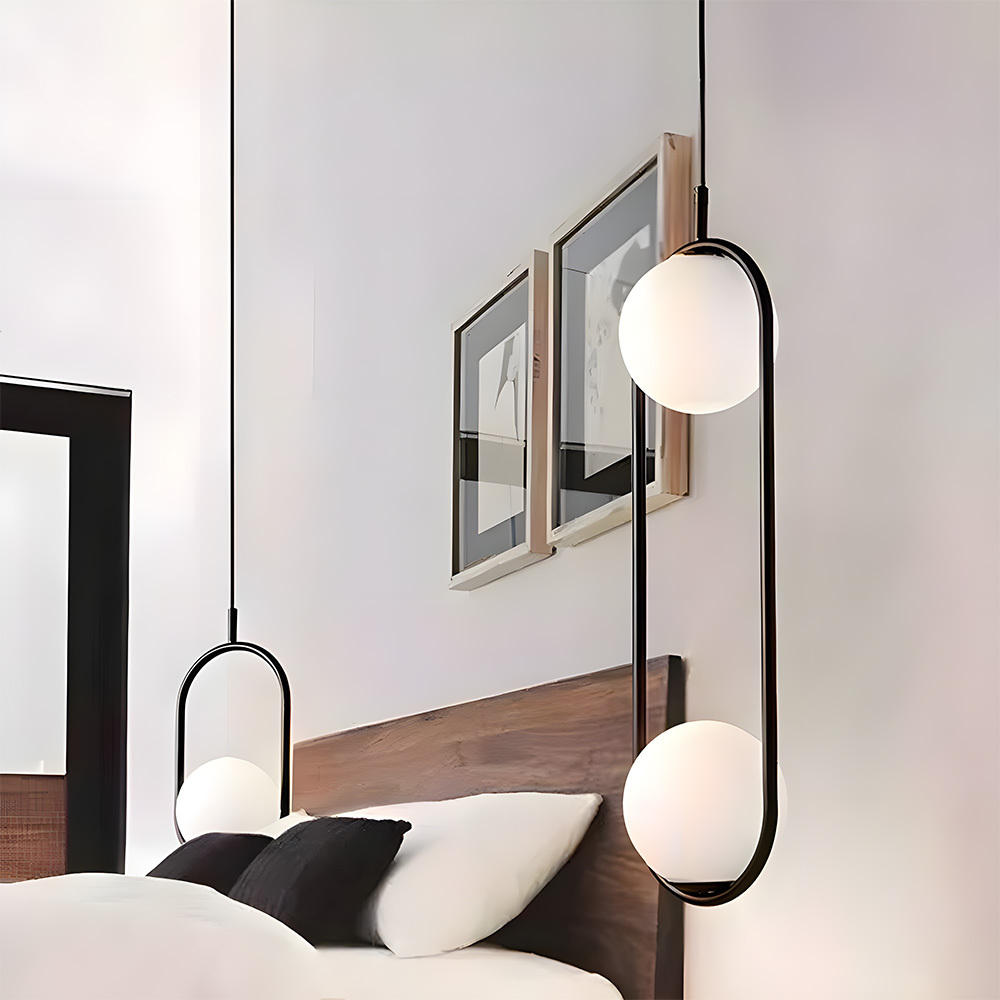 Modern Decor Globe Glass Pendant Lighting For Bedroom