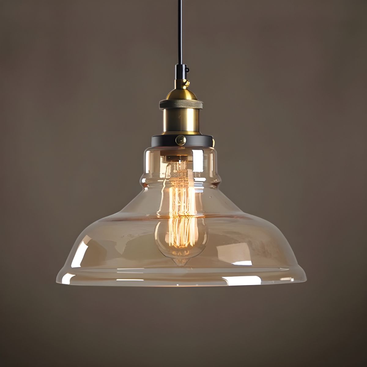 Nordic Simple Clear Glass Bedside Pendant Lighting