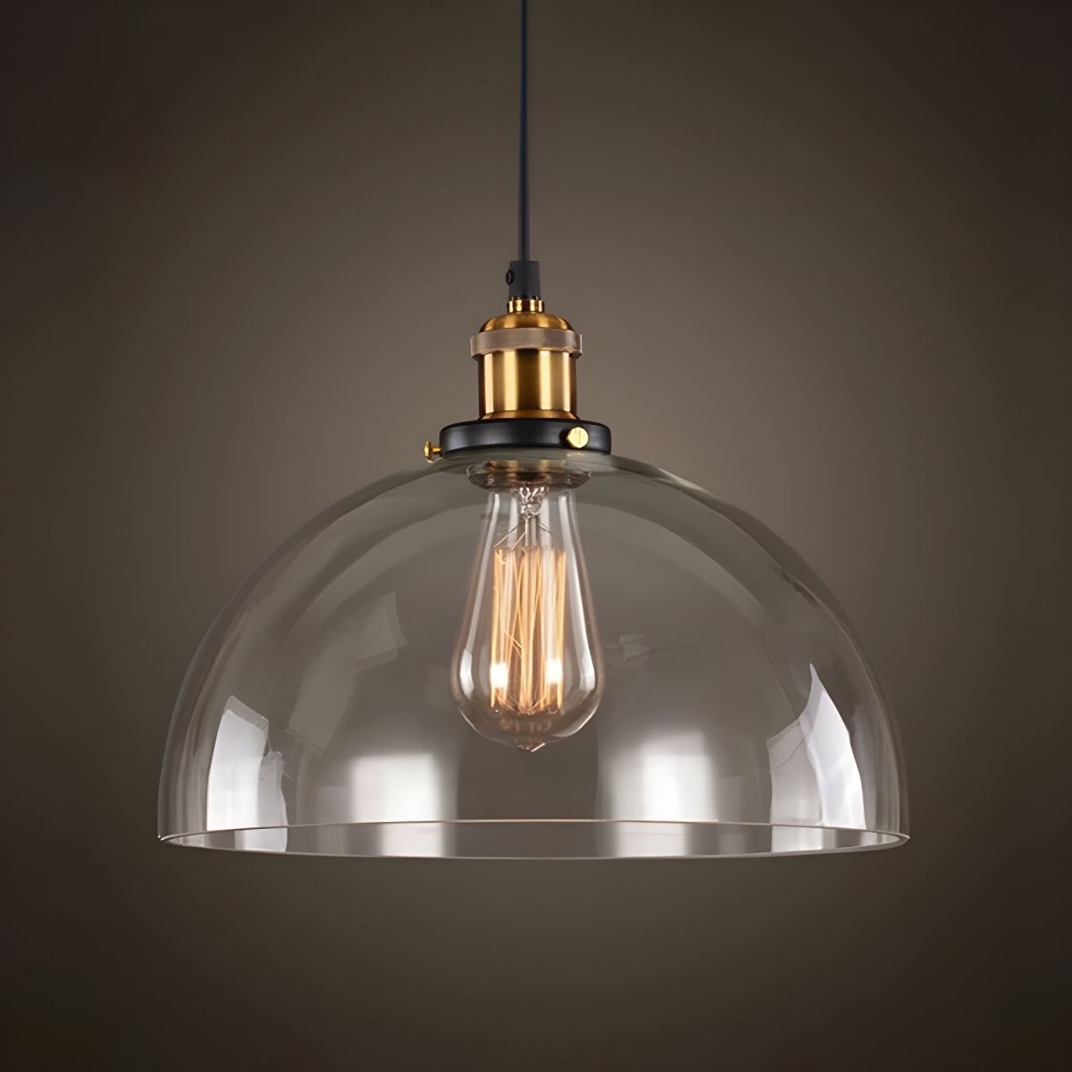 Nordic Simple Clear Glass Bedside Pendant Lighting