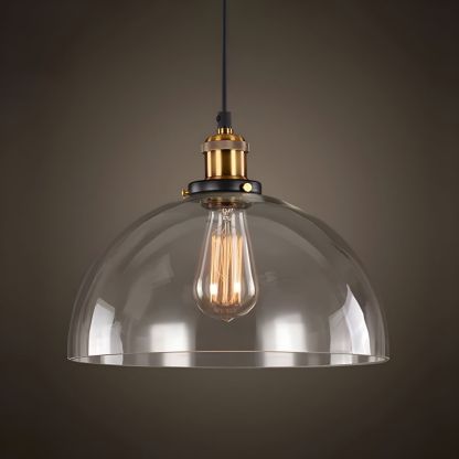 Nordic Simple Clear Glass Bedside Pendant Lighting