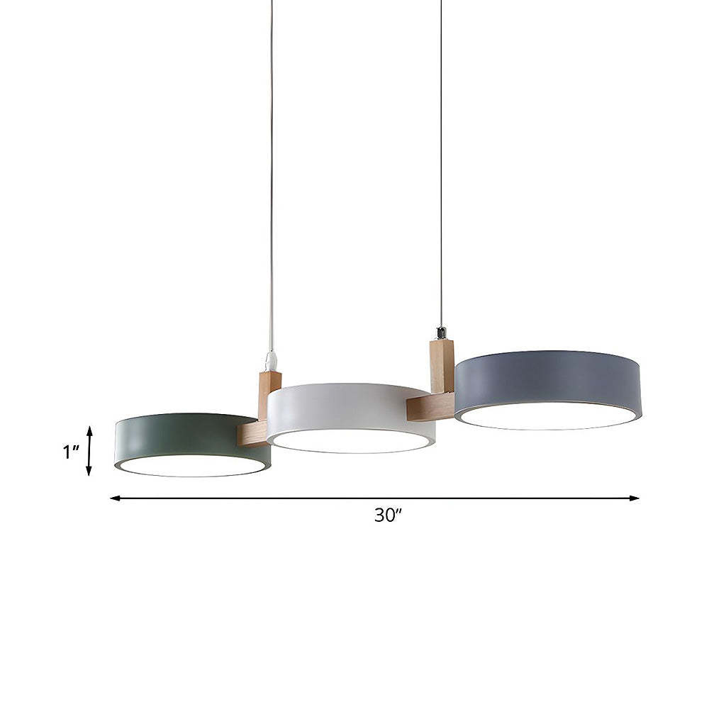 Contemporary Cylinder Multi Light Nordic Pendant Light