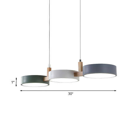Contemporary Cylinder Multi Light Nordic Pendant Light