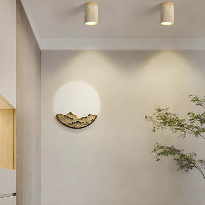 Stone Simplicity Cylindrical Hallway Ceiling Light