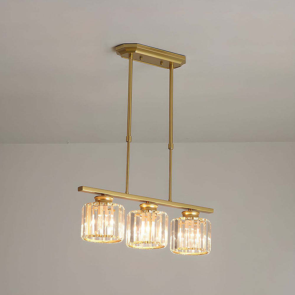 Nordic Multi-Head Designer Long Gold Island Lamps