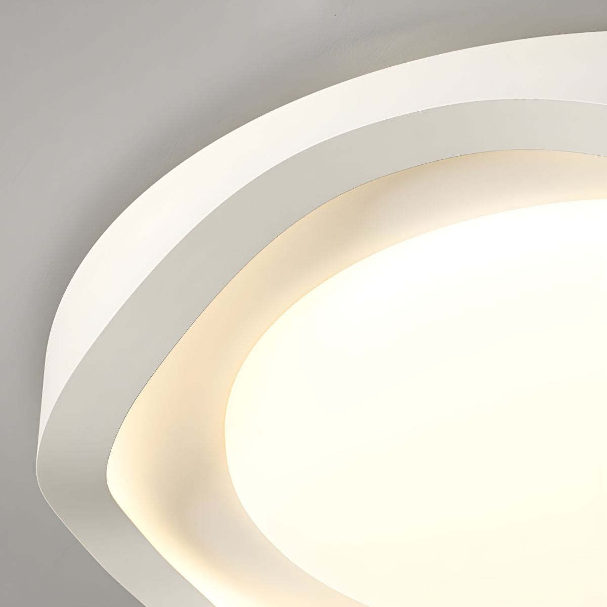 Geometric LED White Flush Mount Ceiling Light