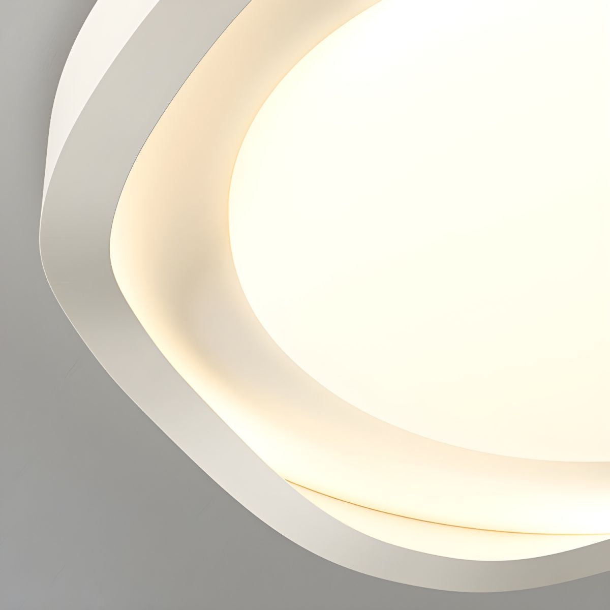 Geometric LED White Flush Mount Ceiling Light