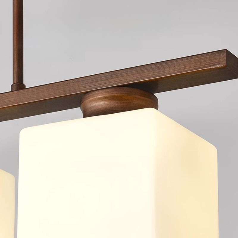 Simple Multi-Head Glass Kitchen Island Ceiling Lighting