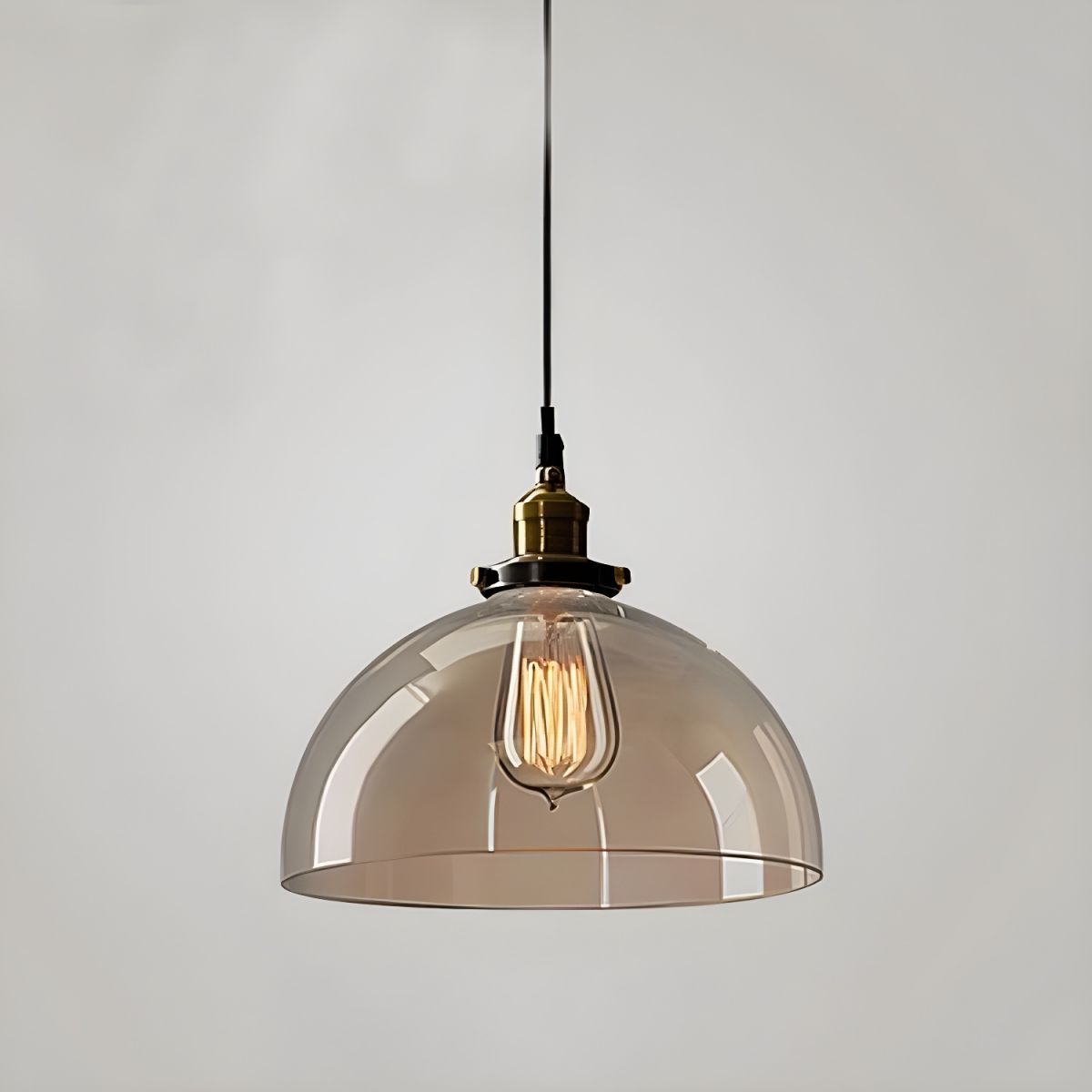 Homdiy Pendant Light Nordic Clear Glass Simple Pendant Light For Bedroom