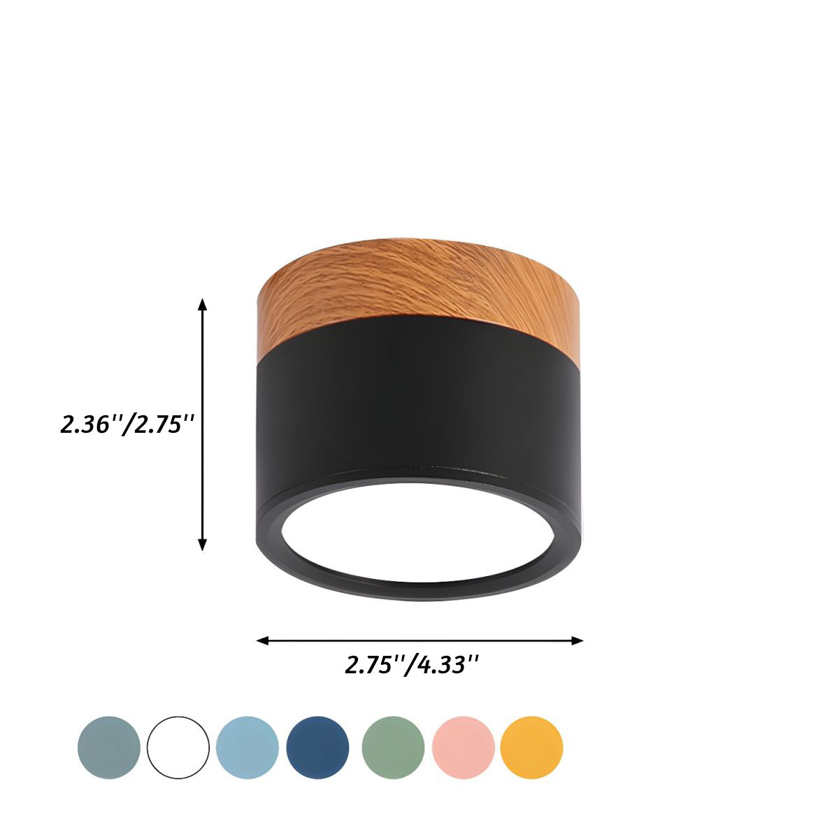 Cylinder Small Hallway Flush Ceiling Lamp For Living Room