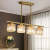 Homdiy Modern Multi-Head Island Lamp Gold Chandelier Lamps For Bedroom