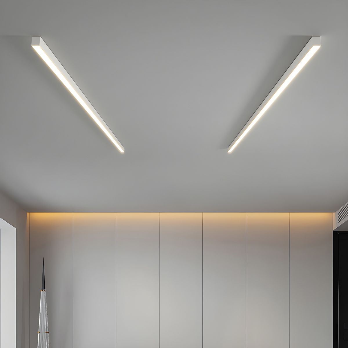 Contemporary Minimalist Long Strip LED Ceiling Lamp For Living Room
