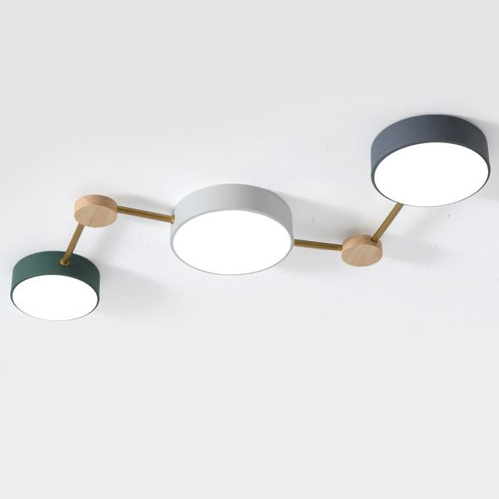 Simple Nordic Iron LED White Bedroom Ceiling Lights