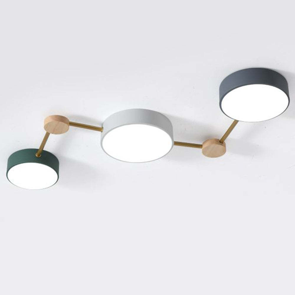 Simple Nordic Iron LED White Bedroom Ceiling Lights