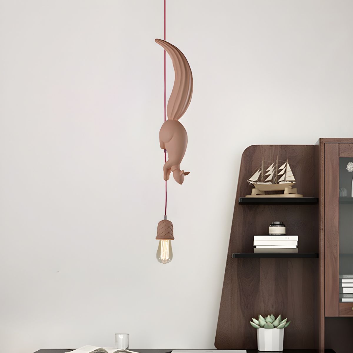 Creative Squirrel Resin Ceiling Pendant Light