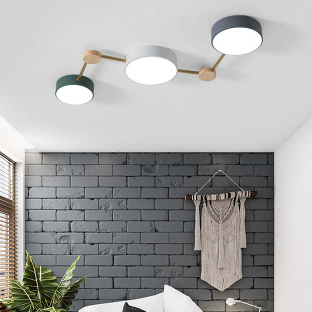 Simple Nordic Iron LED White Bedroom Ceiling Lights