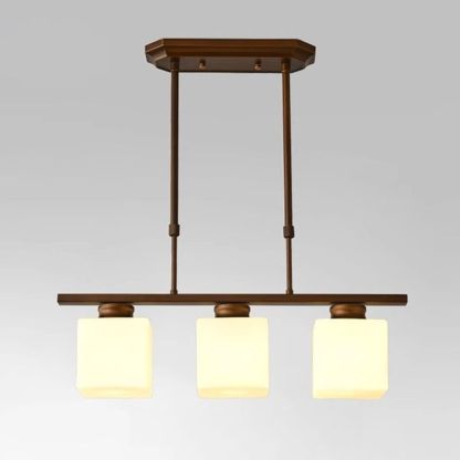 Simple Multi-Head Glass Kitchen Island Ceiling Lighting