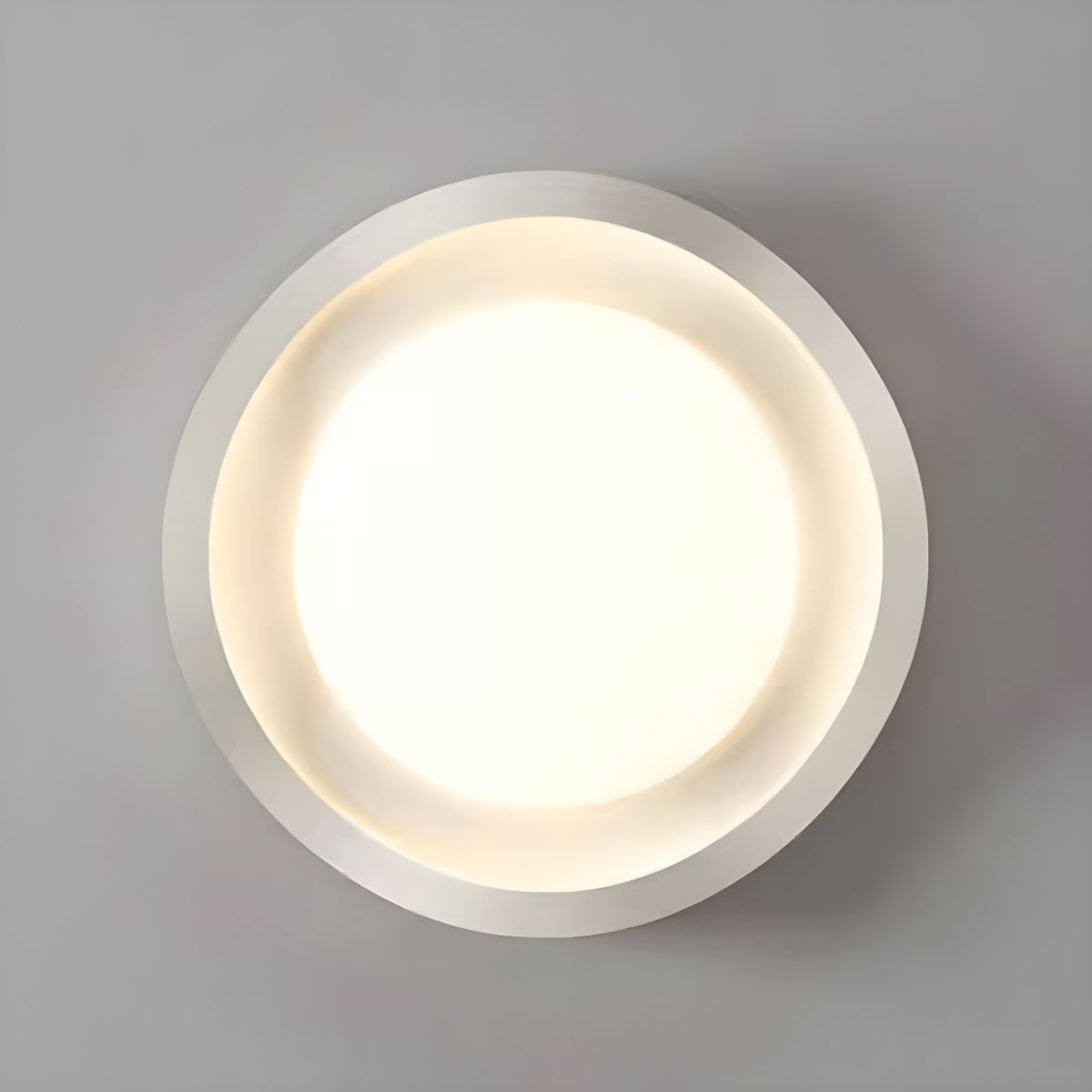 Geometric LED White Flush Mount Ceiling Light