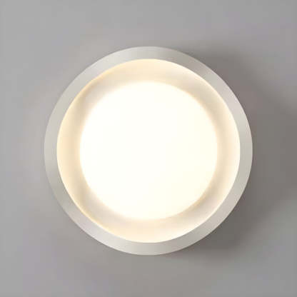 Geometric LED White Flush Mount Ceiling Light