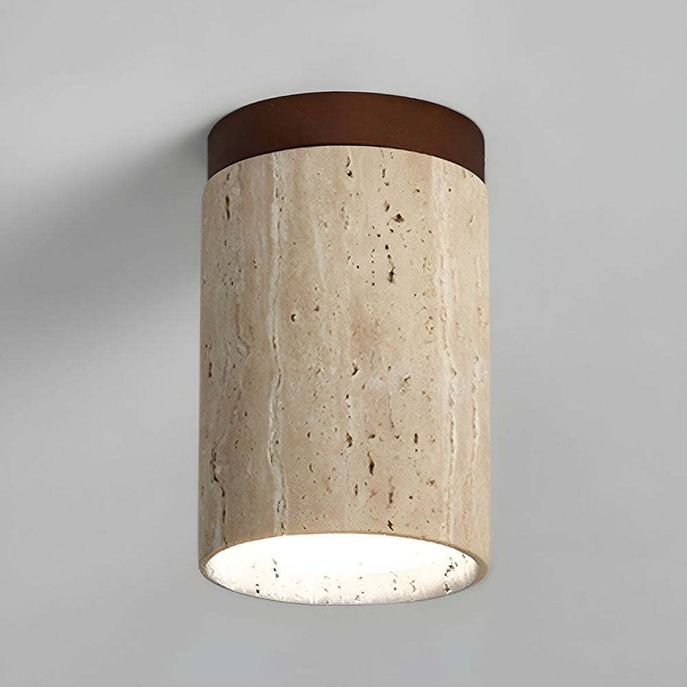 Stone Simplicity Cylindrical Hallway Ceiling Light