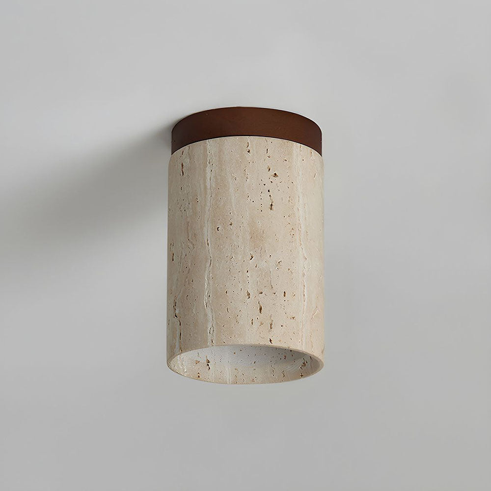 Stone Simplicity Cylindrical Hallway Ceiling Light