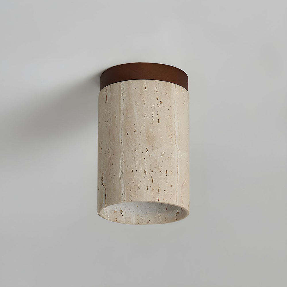 Stone Simplicity Cylindrical Hallway Ceiling Light