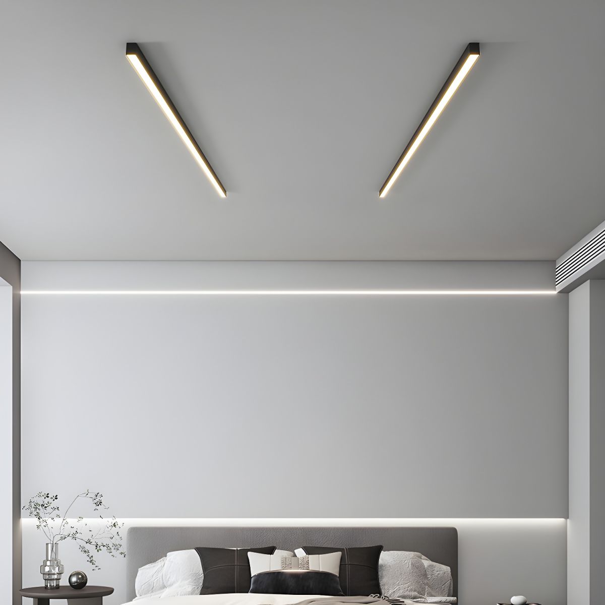 Contemporary Minimalist Long Strip LED Ceiling Lamp For Living Room