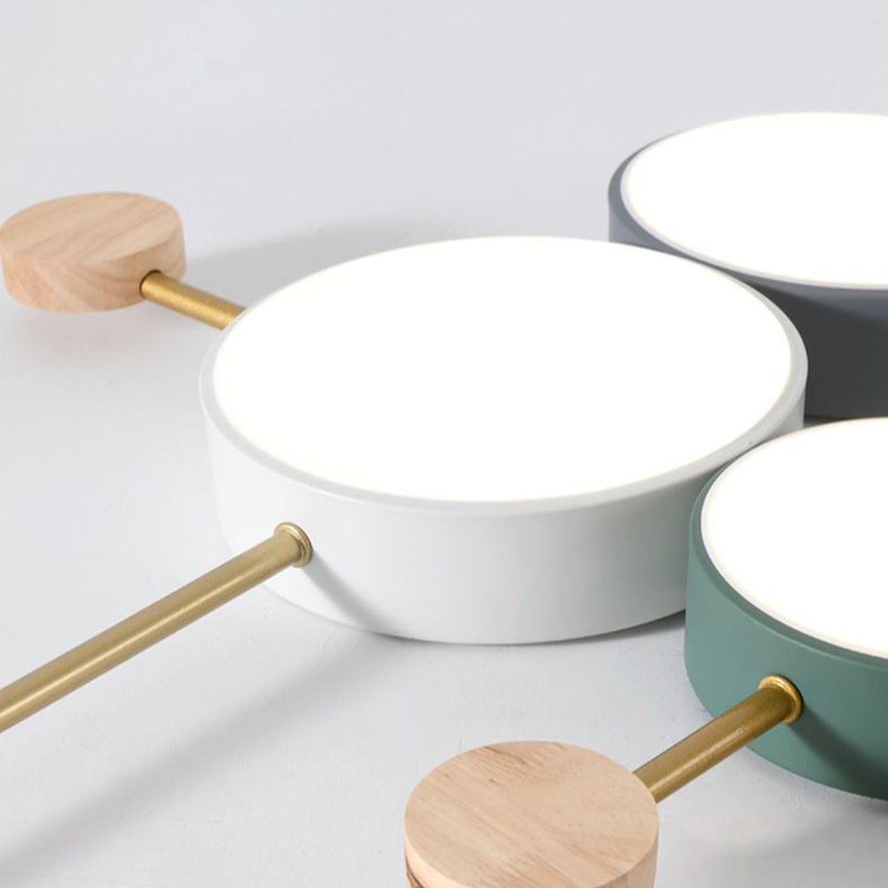 Simple Nordic Iron LED White Bedroom Ceiling Lights