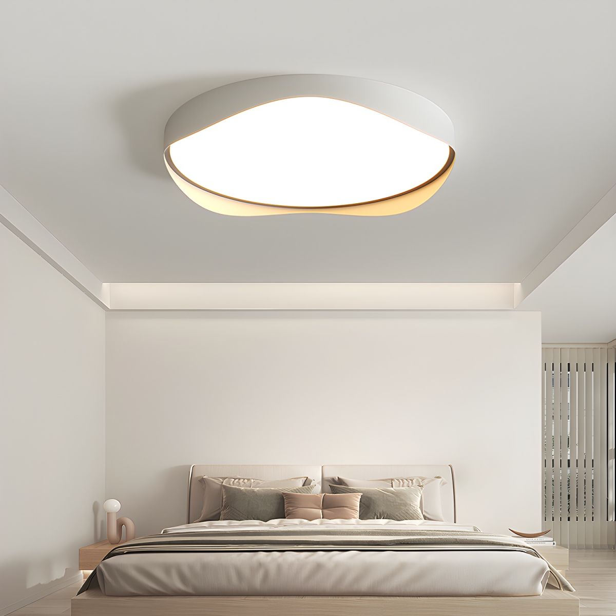 Homdiy Bedroom Ceiling Lights White Modern Living Room LED Ceiling Lamp