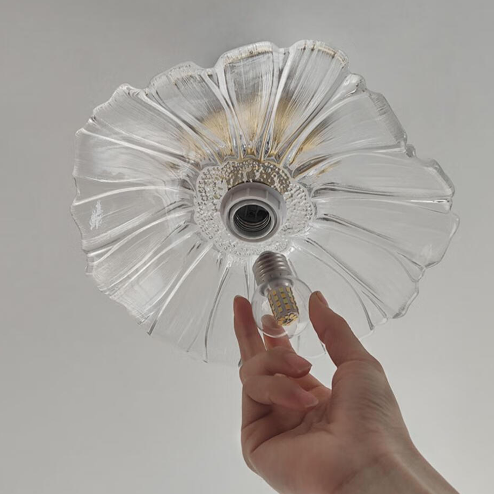 Art Deco Glass Semi Flush Hallway Entry Ceiling Lighting