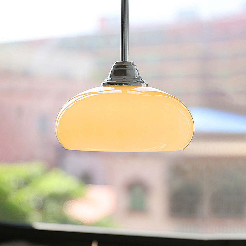 Contemporary Round White Bedside Pendant Lights