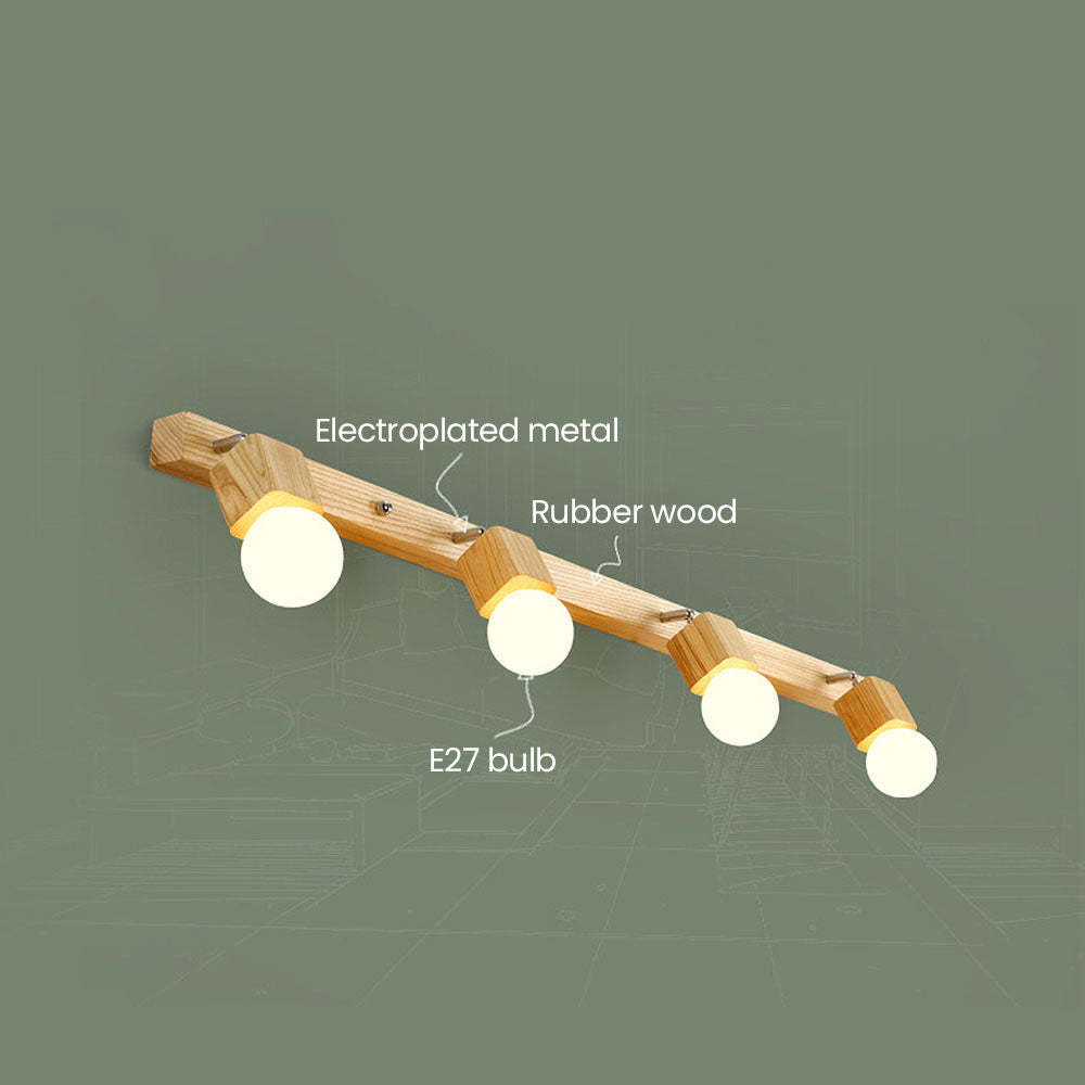 Creative Spotlights Mirror Lamp Wood Ceiling Lights