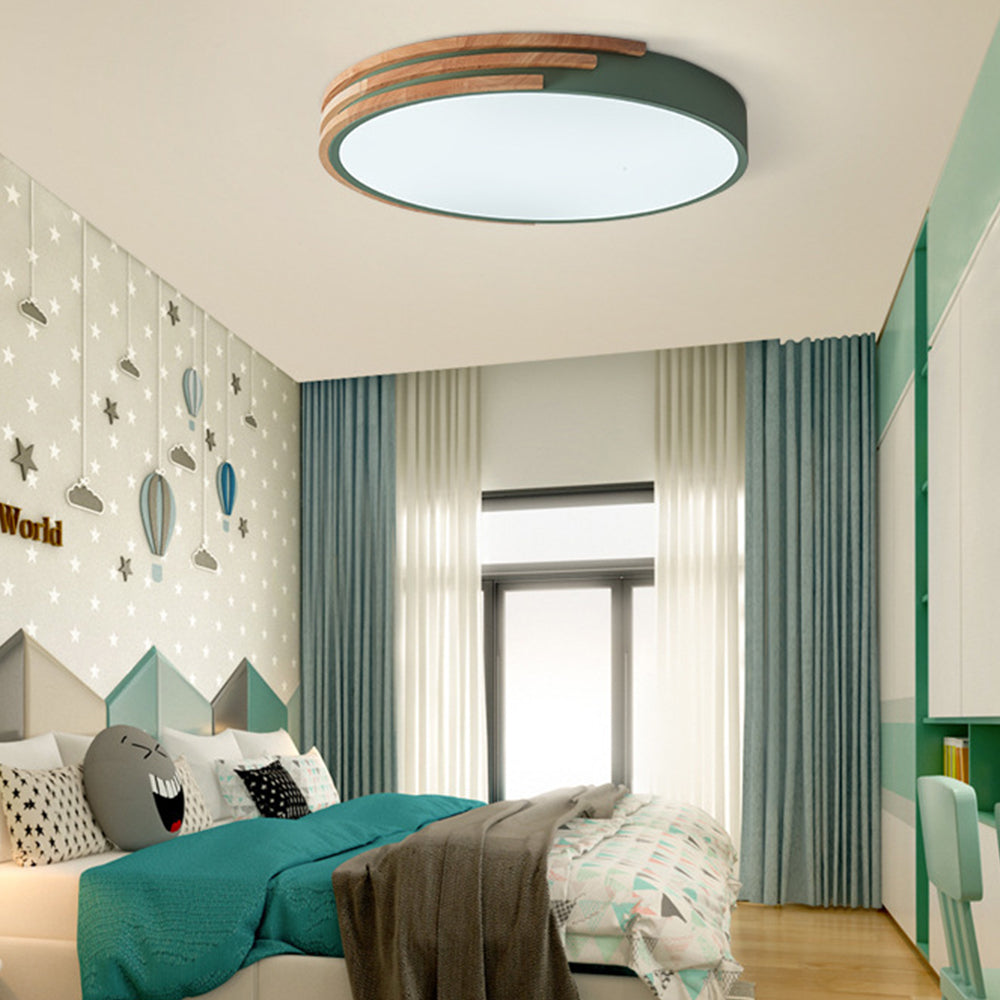 Modern Wood Bedroom LED Ceiling Lights