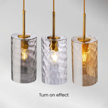 Modern Glass Clear Amber Pendant Light For Kitchen Island