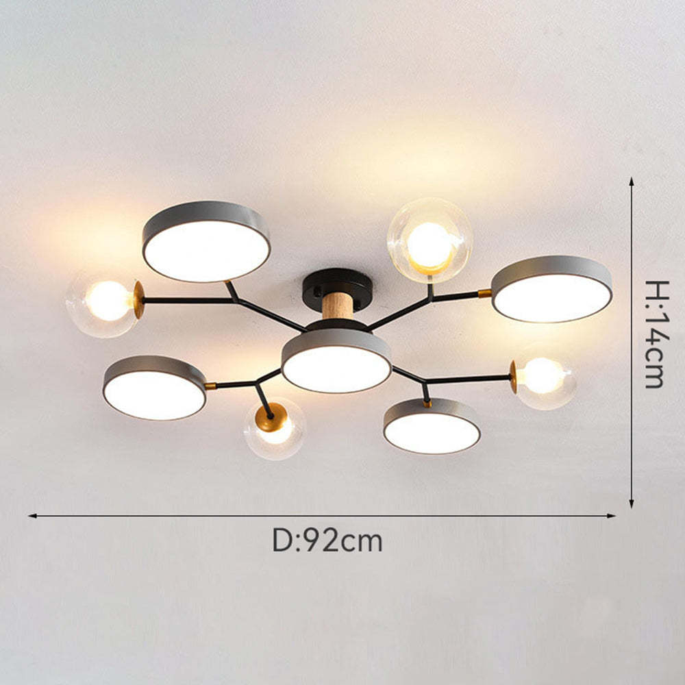 Multi Bulbs LED Colorful Living Room Ceiling Light