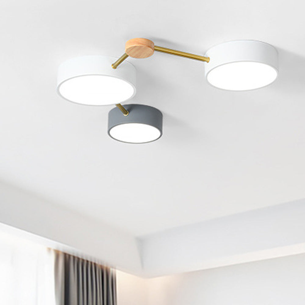 Simple Nordic Iron LED White Bedroom Ceiling Lights